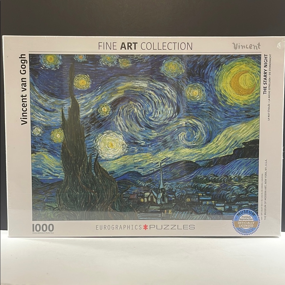 Puzzle The Starry Night Blue Yellow 1000 piece
